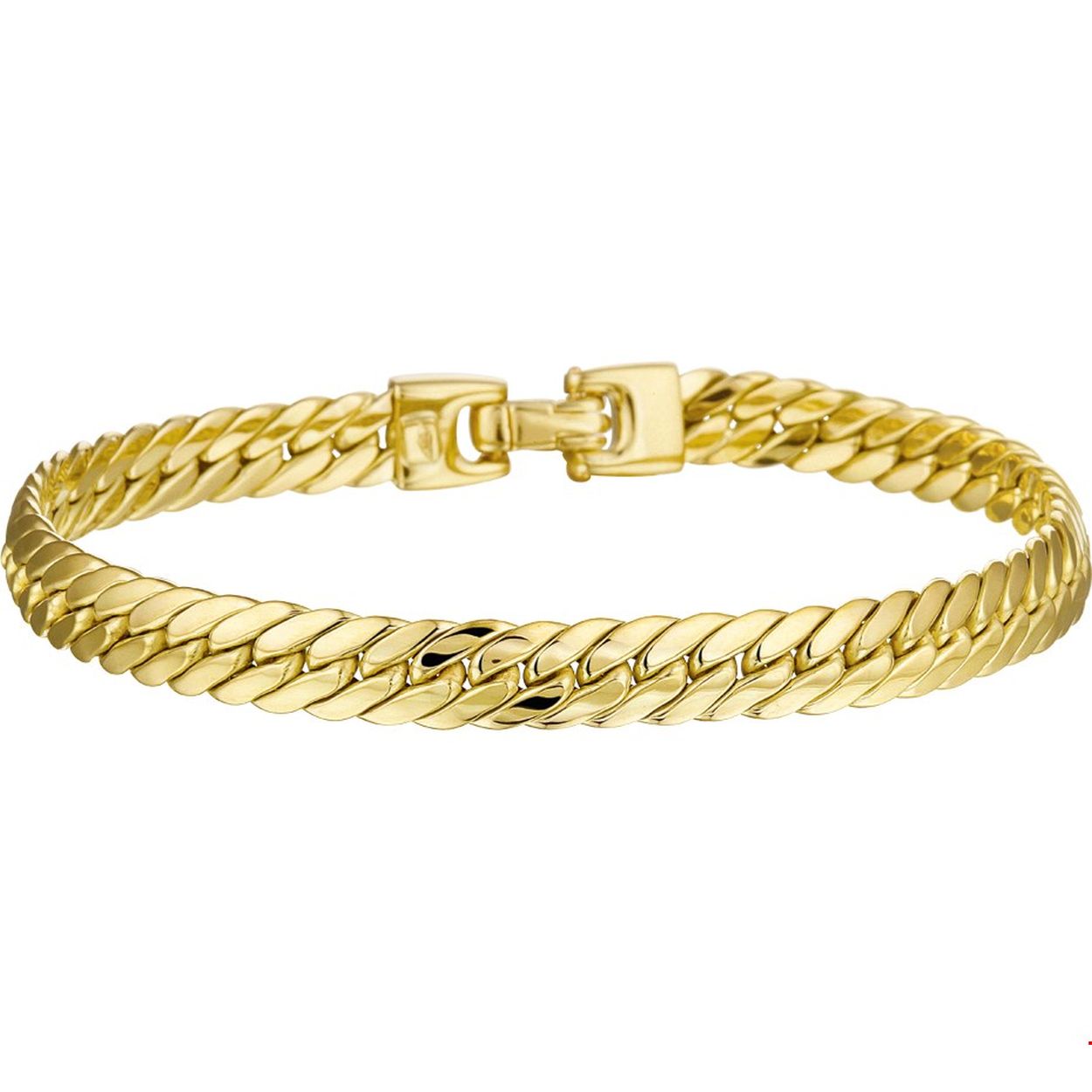 Beschrijving: Geelgouden armband met gourmet schakel. 
Verpakt per: 1
Doelgroep: dames
Breedte: 6.5 mm
Langste lengte: 19 mm