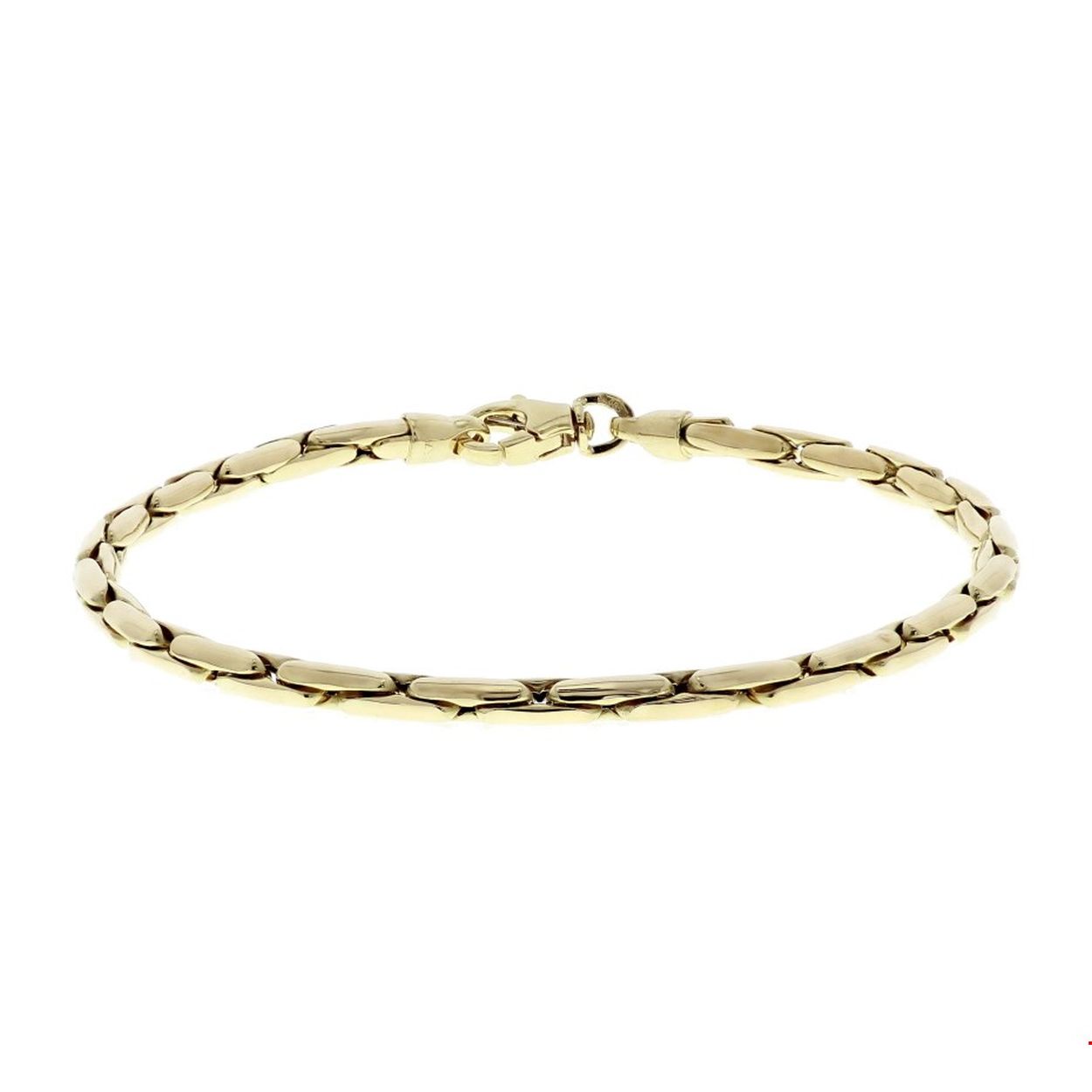 Geelgouden cardano armband. De schakelbreedte is 3.0mm.