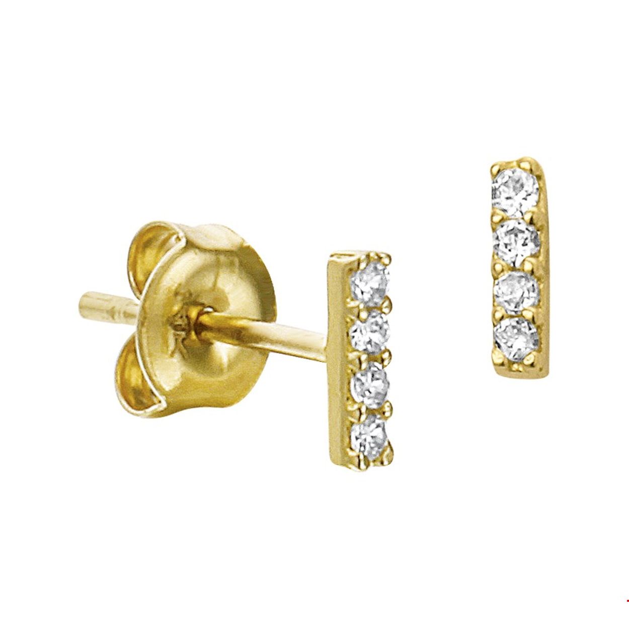 Beschrijving: Geelgouden oorknoppen met zirkonia.
Doelgroep: dames
Breedte: 1.3 mm
Hoogte: 5 mm
Zetting: alliance (rijzetting)