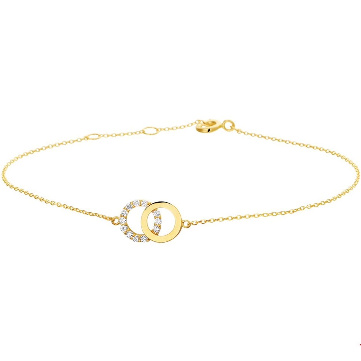 Beschrijving: Geelgouden anker armband met draaglengtes van 16.5cm 17.5cm en 18.5c en heeft een schakelbreedte van 0.8mm. De armband is uitgevoerd met rondjes belegd met een stijlvolle rijzetting van zirkonia. Tip: Combineer deze armband met bijpassende sieraden uit onze collectie om zo een schitterende set te creeeren.
Verpakt per: 1
Doelgroep: dames
Kortste lengte: 16.5 mm
Langste lengte: 18.5 mm
Zetting: entourage (rijzetting)