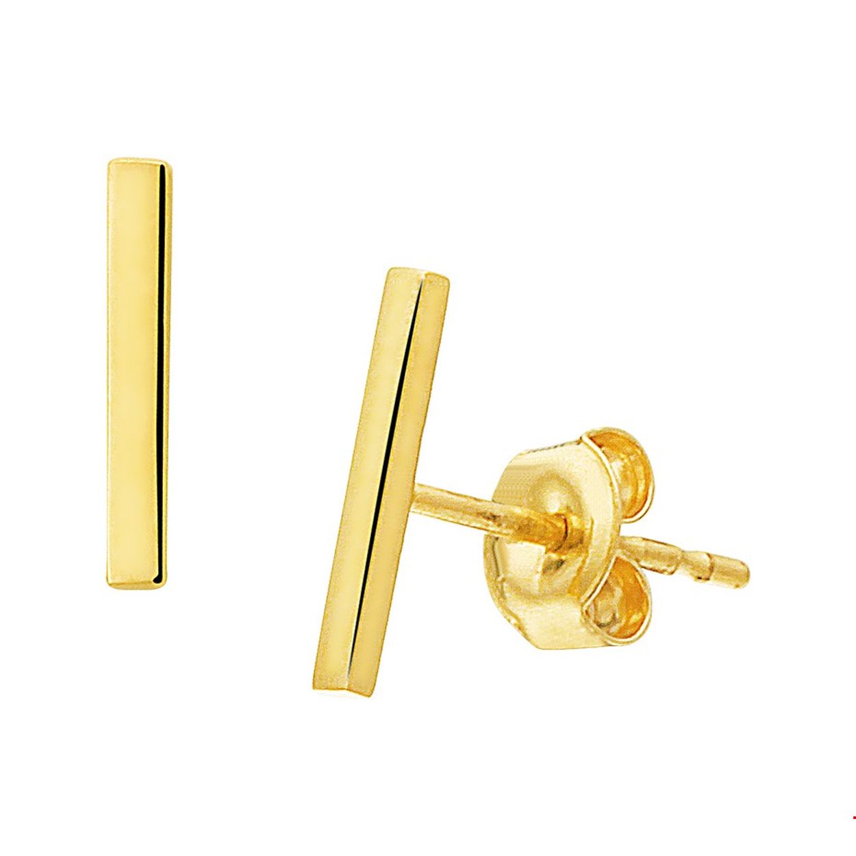 Trendy geelgouden oorknoppen in de vorm van een balkje. De oorknoppen hebben een afmeting van 8.5 x 1.5mm. Tip: Combineer de oorknoppen met bijpassende sieraden uit onze collectie en maak zo een trendy set!
Doelgroep: dames
Breedte: 1.5 mm
Hoogte: 8.5 mm