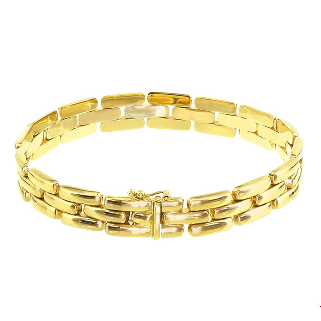 Geelgouden schakel armband.