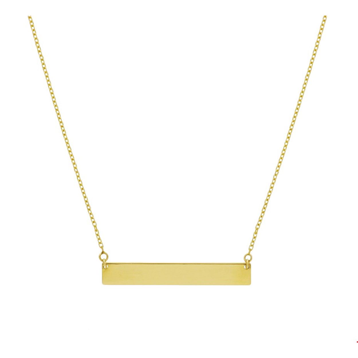 Beschrijving: Geelgouden collier met een graveerplaatje. De lengte bedraagt 42cm met 2cm extensie. 
Verpakt per: 1
Doelgroep: dames
Breedte: 32 mm
Kortste lengte: 42 mm
Langste lengte: 44 mm
Hoogte: 5 mm