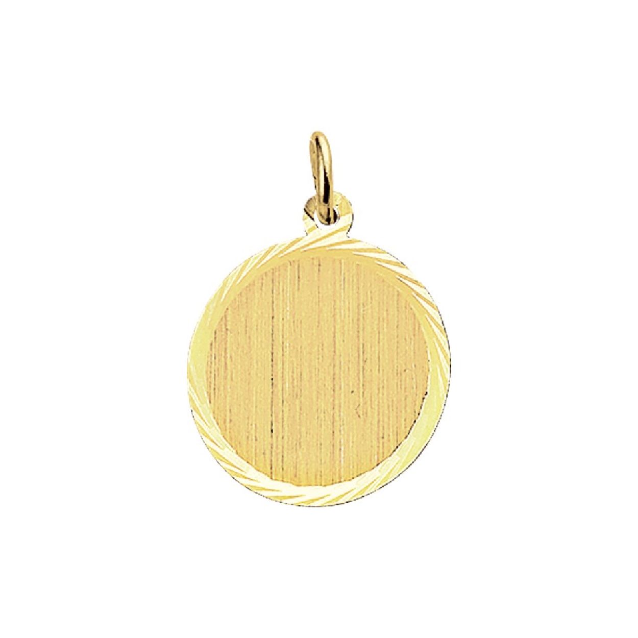Geelgouden graveerhanger rond KA4018356