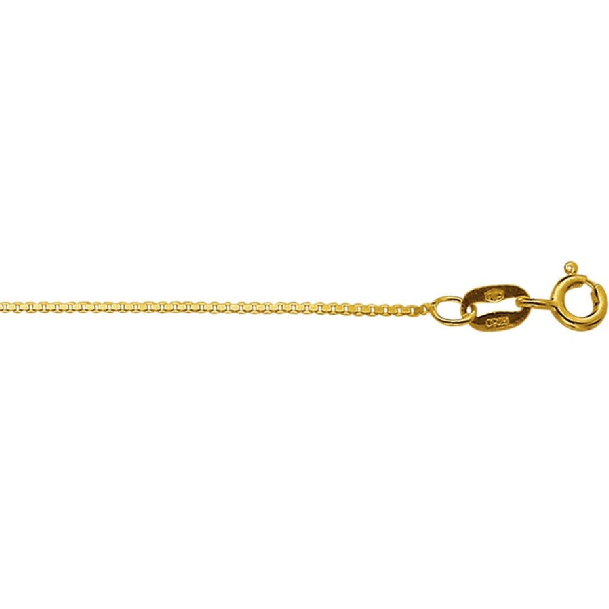14krt Geelgoud collier venetiaans 42cm 0,8 mm
Dit collier is gemaakt van 14krt geelgoud.