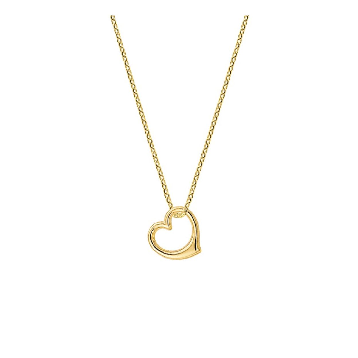 De collier is gemaakt van geelgoud en is goudkleurig. Het is een sieraad voor dames.