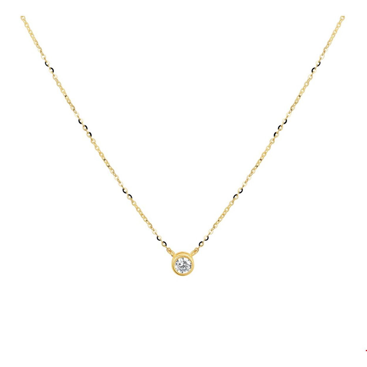 Beschrijving: Elegant geelgouden anker collier met draaglengtes van 41 43 en 45cm en een breedte van 1mm. Het collier heeft een solitair briljant geslepen zirkonia in een zetkast met een diamater van 5mm. Het collier is door zijn simplistische model perfect te combineren met andere geelgouden sieraden.
Doelgroep: dames
Breedte: 1 mm
Kortste lengte: 41 cm
Langste lengte: 45 cm
Zetting: solitaire (kastzetting)