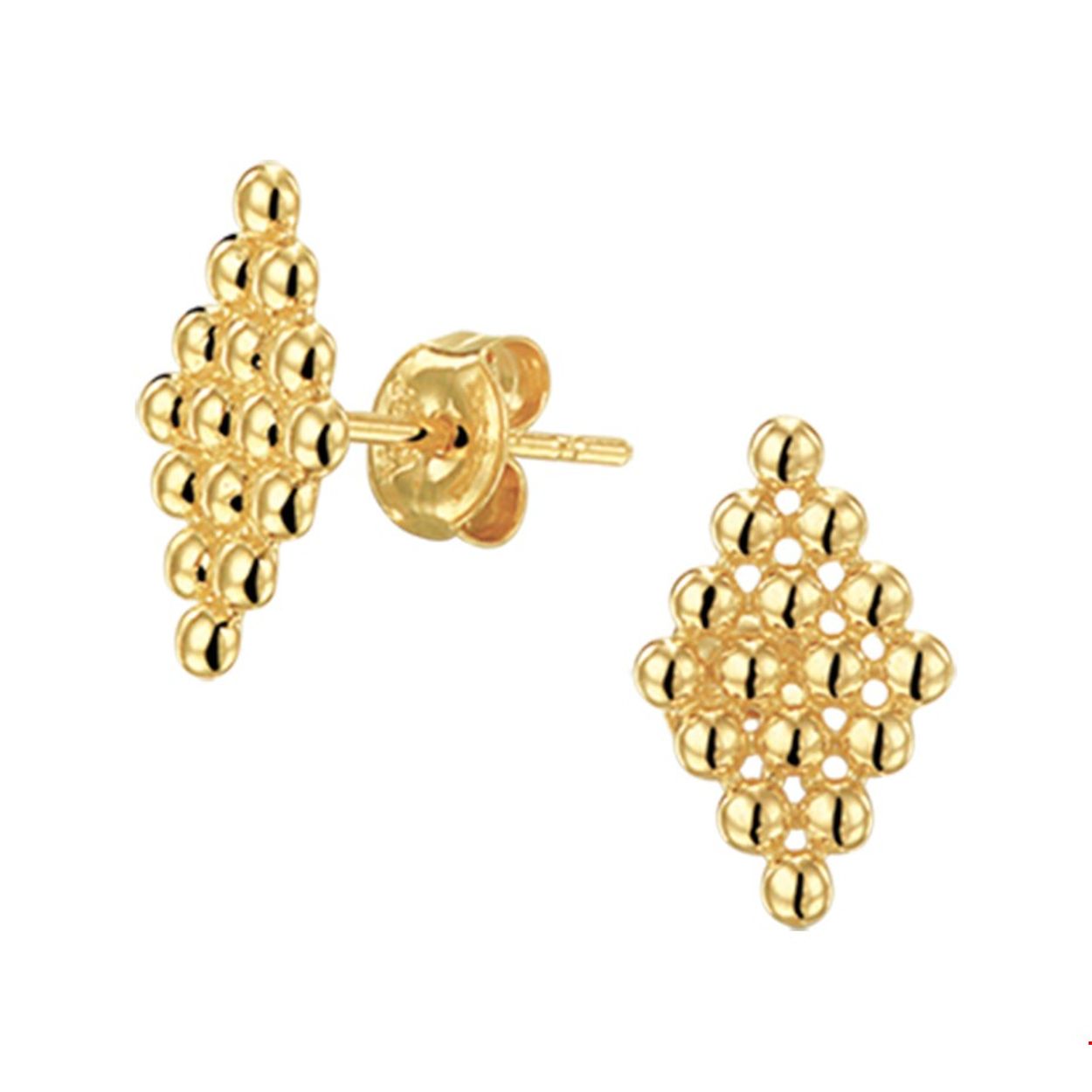 Beschrijving: Elegante geelgouden in ruit gevormde oorknoppen met een afmeting van 10.5x6.5mm in een poli afwerking. Door het simplistische model zijn deze oorknoppen erg gemakkelijk te combineren met andere sieraden uit je stash. Tip: Leuk om kado te geven!
Doelgroep: dames
Breedte: 6.5 mm
Hoogte: 10.5 mm