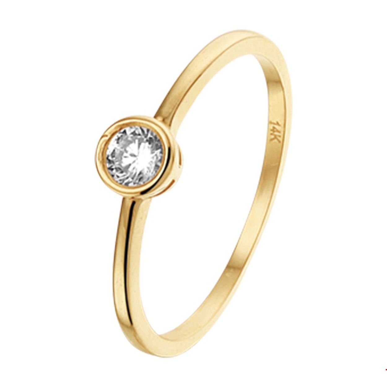 Beschrijving: Chique geelgouden 4.5mm brede ring met een briljant geslepen zirkonia van 3.5mm. in een zetkast. Door het simplistische model is de ring gemakkelijk te combineren met andere geelgouden sieraden uit onze collectie of uit je eigen stash!
Uniekenummer serie: 37498
Verpakt per: 1
Doelgroep: dames
Ringmaat: 17.00 mm (53)
Breedte: 5 mm
Zetting: solitaire (kastzetting)