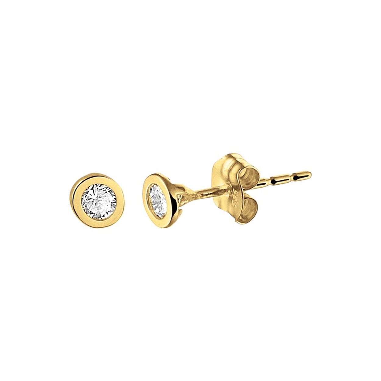 14krt gouden oorsieraden met zirkonia