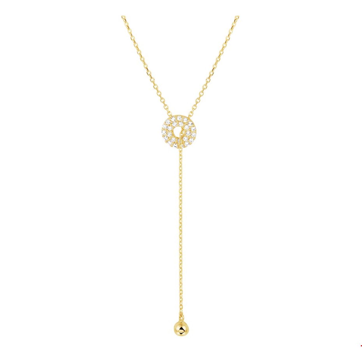 Beschrijving: Trendy geelgouden 0.8mm anker collier met draaglengtes van 40 42 en 44cm en uitgevoerd met een rondje vol met een luxe pave van briljant geslepen zirkonia. Door het luxe maar simplistische design is dit collier perfect te combineren met ander sieraden uit onze collectie of vanuit je eigen stash!.
Verpakt per: 1
Doelgroep: dames
Kortste lengte: 42 mm
Langste lengte: 44 mm
Zetting: pave
