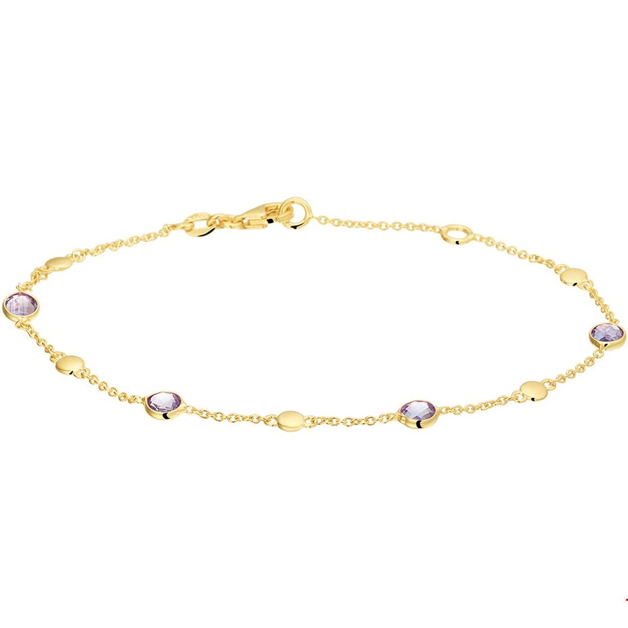 Stijlvol geelgouden anker armband met een lengte van 17cm en een extensie van 2cm uitgevoerd met poli rondjes en amethyst in een zetkast van 4.5mm. Combineer de armband met de bijbehorende amethyst sieraden uit onze collectie voor een oogverblindende set.
Breedte: 1.2 mm
Kortste lengte: 17 cm
Langste lengte: 19 cm