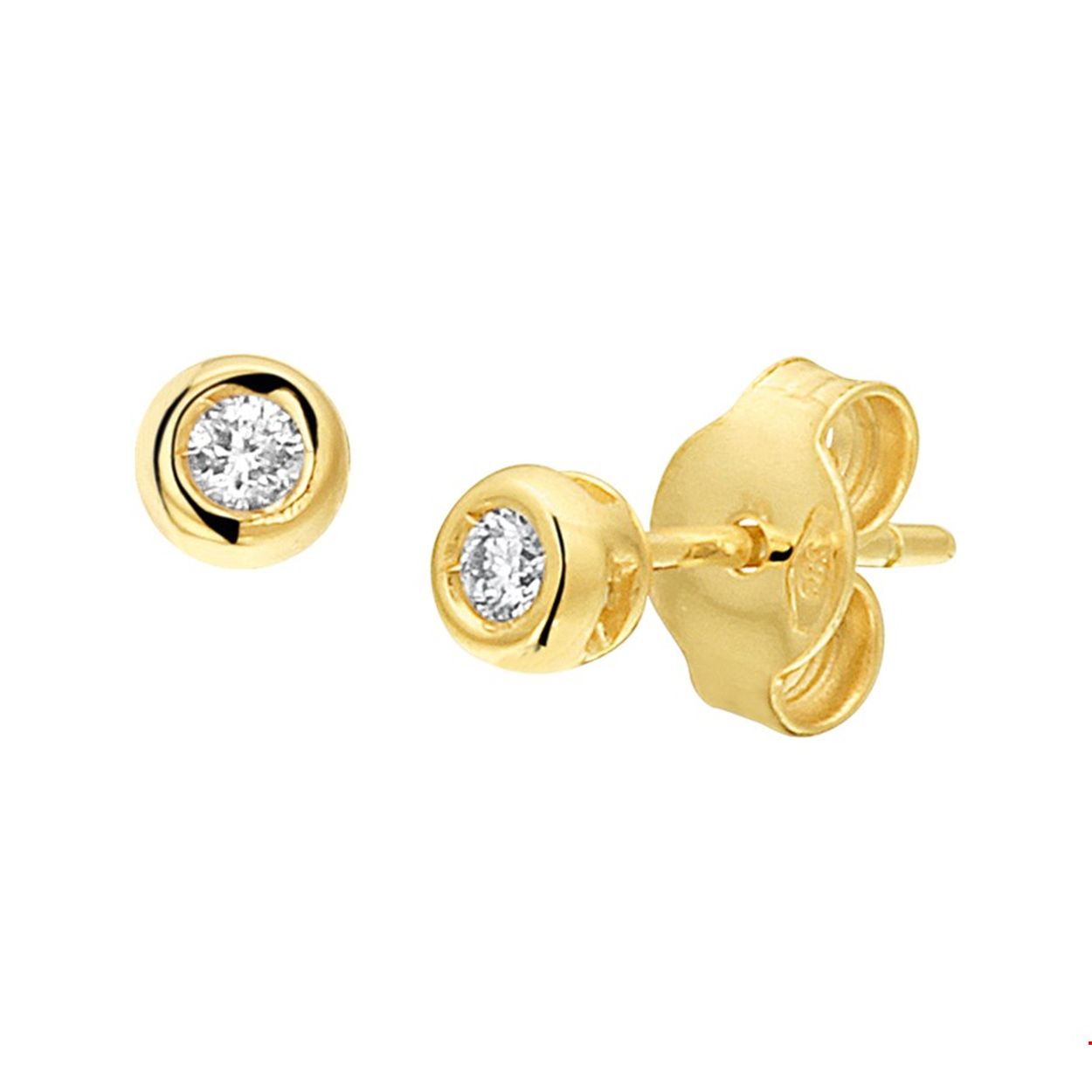 Beschrijving: Geelgouden oorknoppen met een diameter van 4mm en uitgevoerd met 2 briljant geslepen diamanten van 0.03ct. Door het simplistische model zijn deze oorknoppen goed te combineren met andere sieraden. Tip: Diamonds are girls best friend en dus een perfect kado! Gegarandeerd dat ze het een prachtig gebaar vindt.
Verpakt per: 1
Doelgroep: dames
Zetting: solitaire (kastzetting)