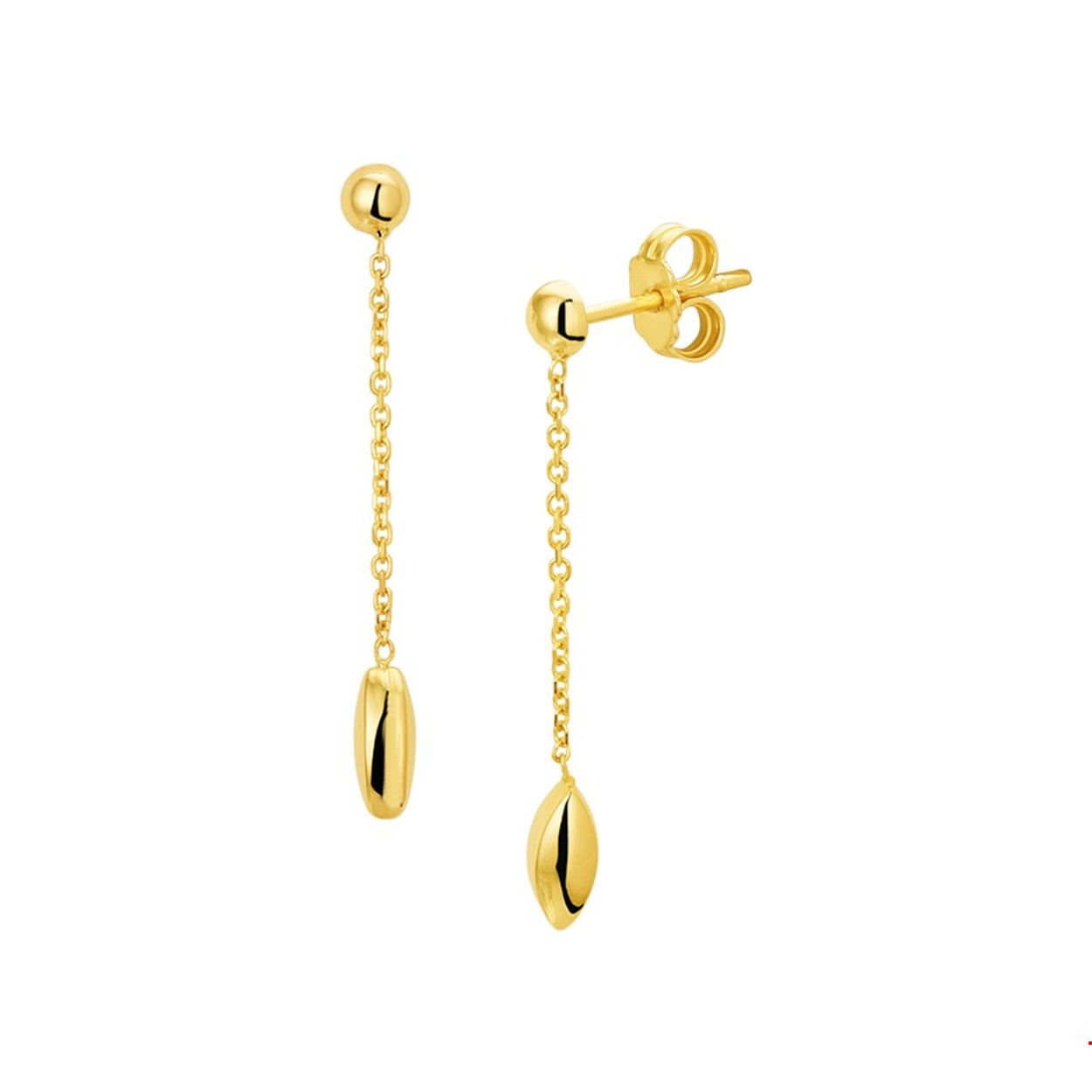 Beschrijving: Klassieke geelgouden oorhangers met een totale hoogte van 3.5cm uitgevoerd met een hanger van 10x3.5mm verbonden met een anker schakel. Door de eenvoud van het ontwerp kan het perfect gedragen worden met andere sieraden uit je stash!
Verpakt per: 1
Doelgroep: dames
Breedte: 3.5 mm
Hoogte: 35 mm