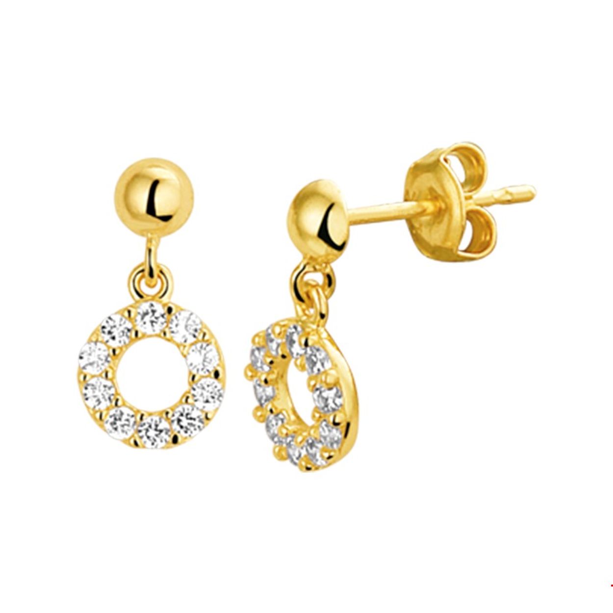 Beschrijving: Geelgouden oorhangers met zirkonia.
Verpakt per: 1
Doelgroep: dames
Hoogte: 11 mm
Zetting: entourage (rijzetting)
