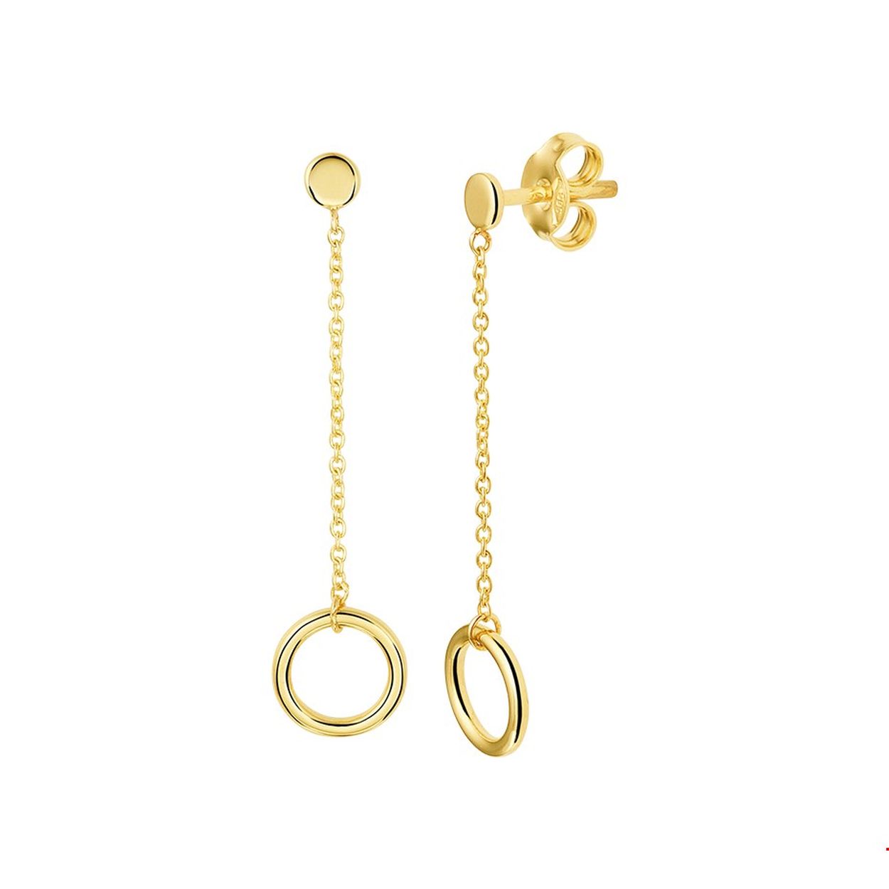 Beschrijving: Geelgouden oorhangers met een totale hoogte van 3.3cm uitgevoerd met een anker schakel met aan het eind een open rondje van 7.5mm. De oorhangers zijn te combineren met bijpassende sieraden uit onze collectie.
Verpakt per: 1
Doelgroep: dames
Hoogte: 33 mm