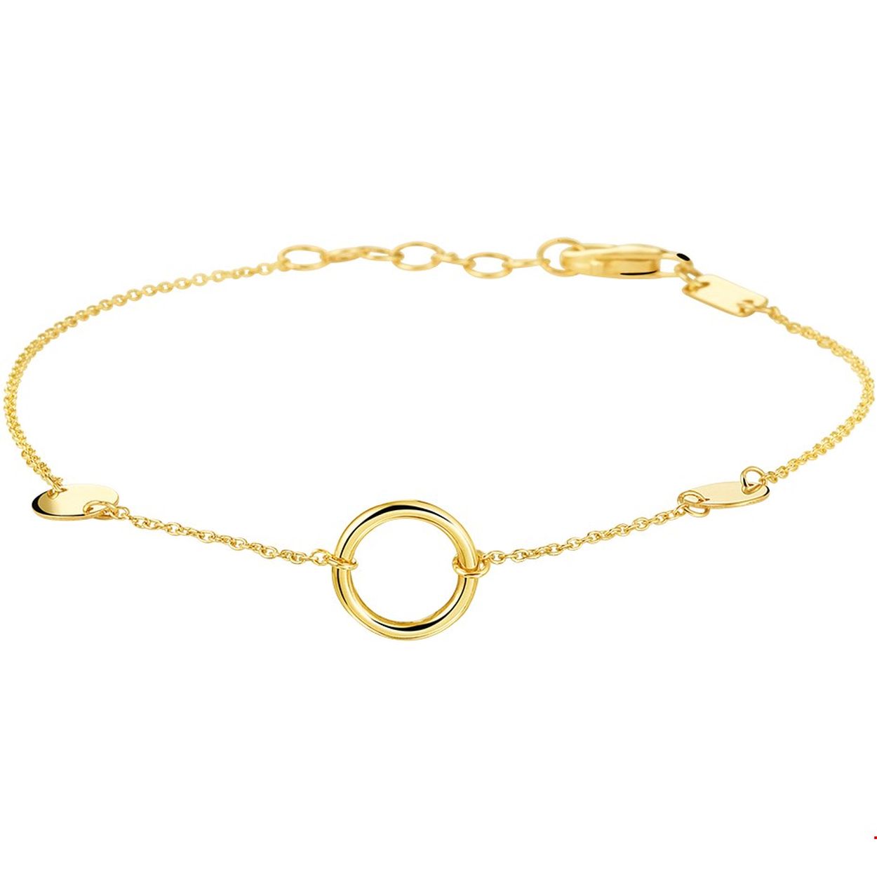 Beschrijving: Trendy geelgouden 0.9mm anker armband met draaglengtes van 16.5 17.5 en 18.5cm. Uitgevoerd met een open rondje van 8.5mm en rondjes van 5mm. De armband heeft een karabijn sluiting is te combineren met bijpassende sieraden uit onze collectie.
Verpakt per: 1
Doelgroep: dames
Breedte: 0.9 mm
Kortste lengte: 16.5 mm
Langste lengte: 18.5 mm