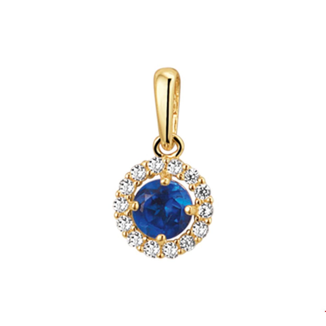 Beschrijving: Stijlvol geelgouden hanger met een totale hoogte van 1.3cm. Uitgevoerd met een synthetische saffier en een rozet van briljant geslepen zirkonia. De hanger is te combineren met bijpassende sieraden uit onze collectie.
Verpakt per: 1
Doelgroep: dames
Hoogte: 13 mm