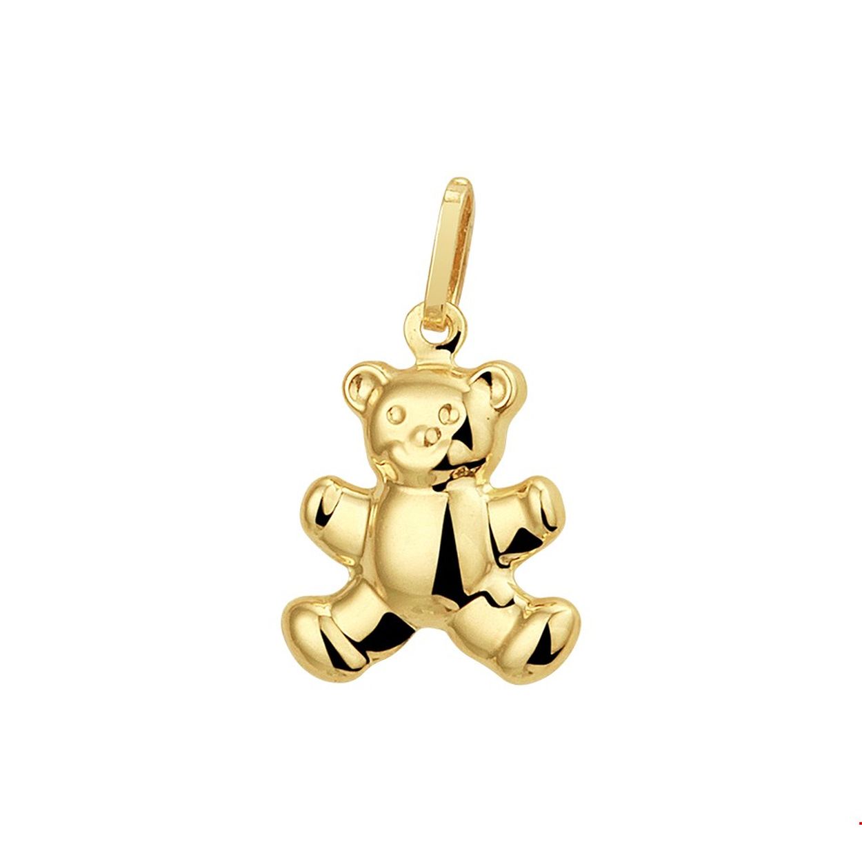 Beschrijving: Schattige geelgouden dierenhanger met de voorstelling van een beer. De hanger heeft een afmeting van 16x10mm en is poli afgewerkt.
Verpakt per: 1
Doelgroep: kinderen
Breedte: 10 mm
Hoogte: 16 mm
