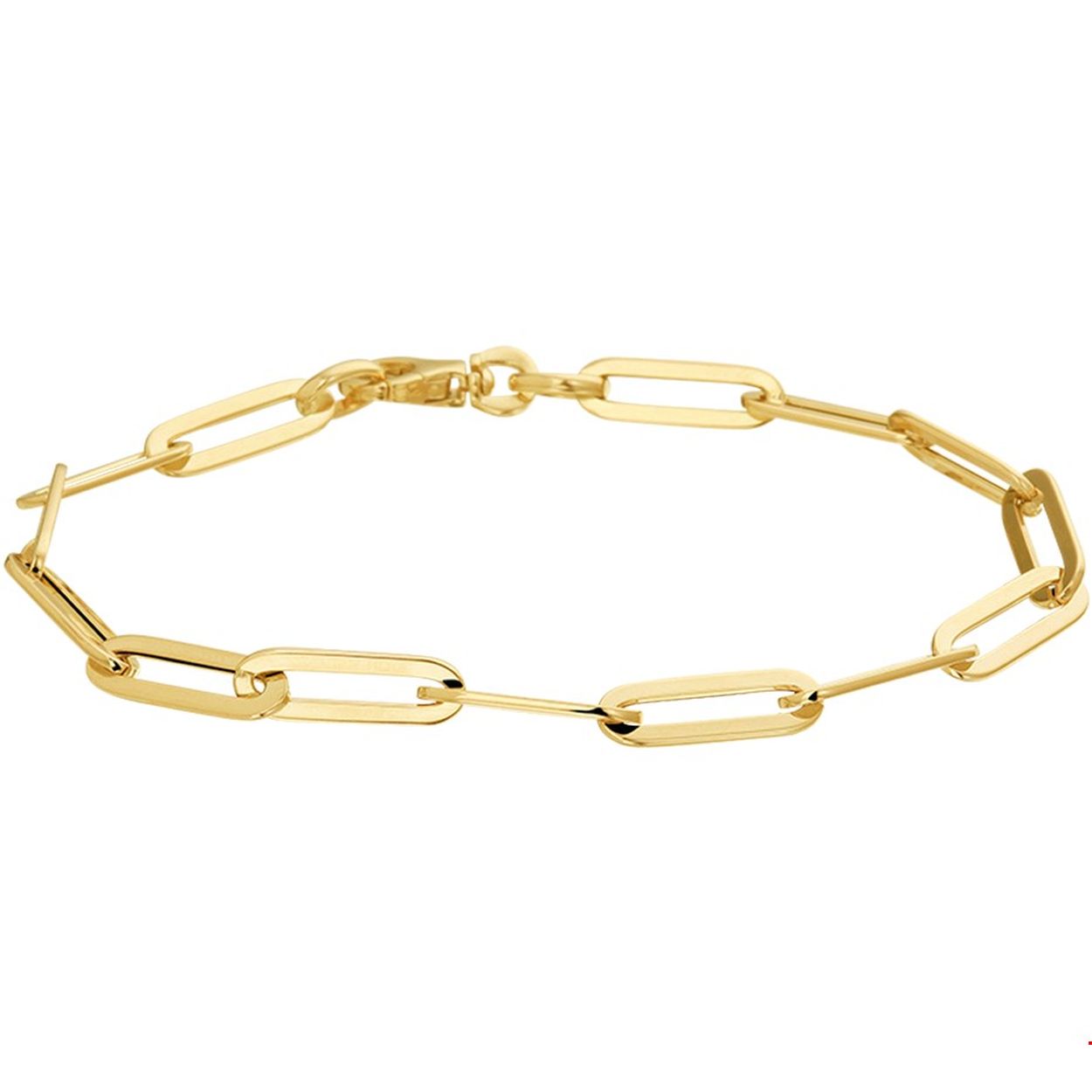 Beschrijving: Geelgouden armband met een 5.0mm breed anker schakel en een lengte van 19.5cm uitgevoerd met een stevige karabijn sluiting. De armband is te combineren met bijpassende sieraden.
Verpakt per: 1
Doelgroep: dames
Breedte: 5 mm
Langste lengte: 19.5 mm