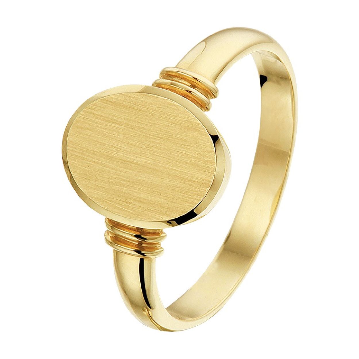 De ring is gemaakt van geelgoud en is goudkleurig. Het is een sieraad voor dames.