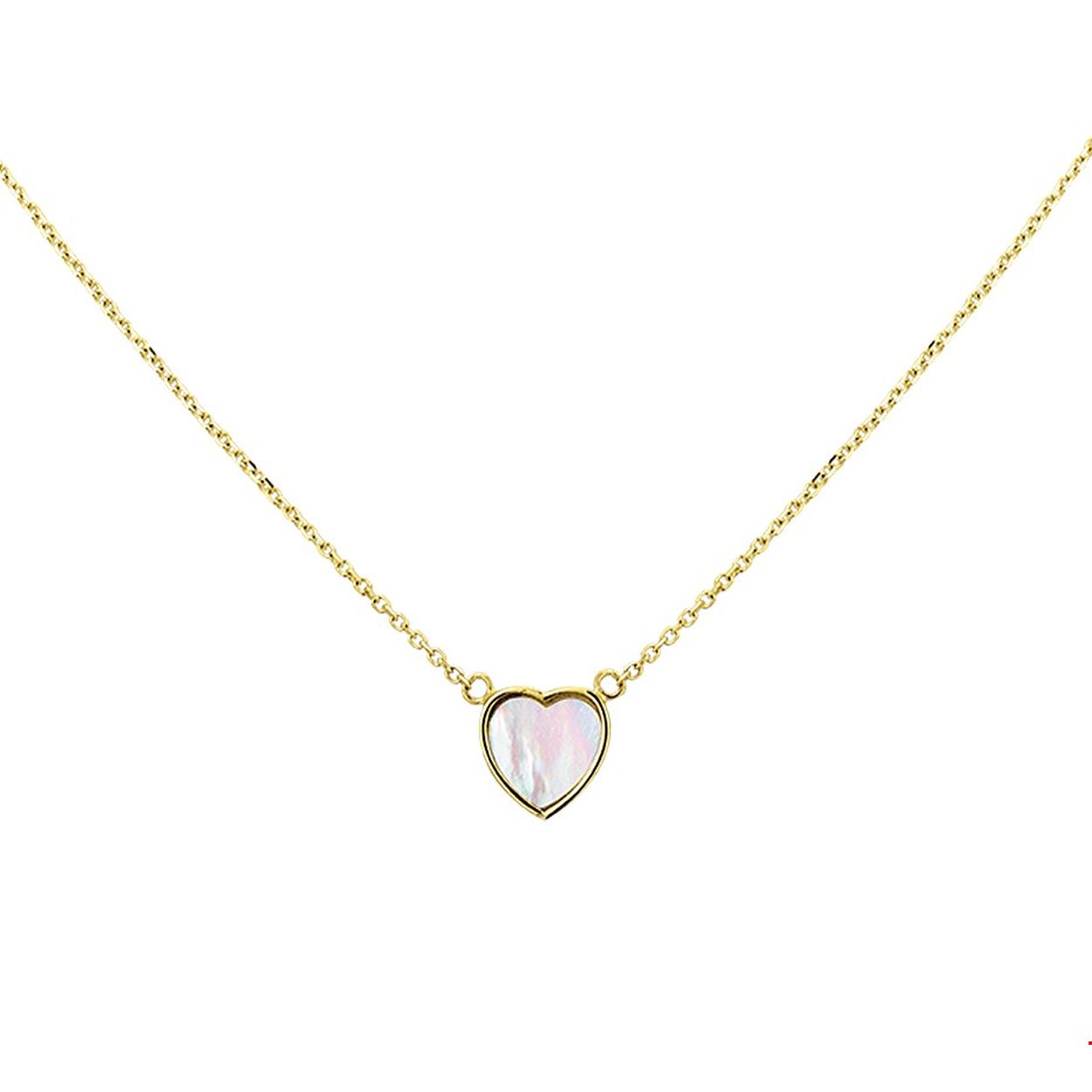 Beschrijving: Geelgouden collier uitgevoerd met een hart van 9.5x9mm en parelmoer. Het collier heeft draaglengtes van 42 en 44cm en een karabijn sluiting. Tip: Leuk om kado te geven aan een geliefde of dierbare gegarandeerd dat ze het hart kan waarderen. Het collier is goed te combineren met bijpassende sieraden uit onze collectie.
Verpakt per: 1
Doelgroep: dames
Breedte: 9 mm
Kortste lengte: 42 mm
Langste lengte: 44 mm
Hoogte: 9.5 mm