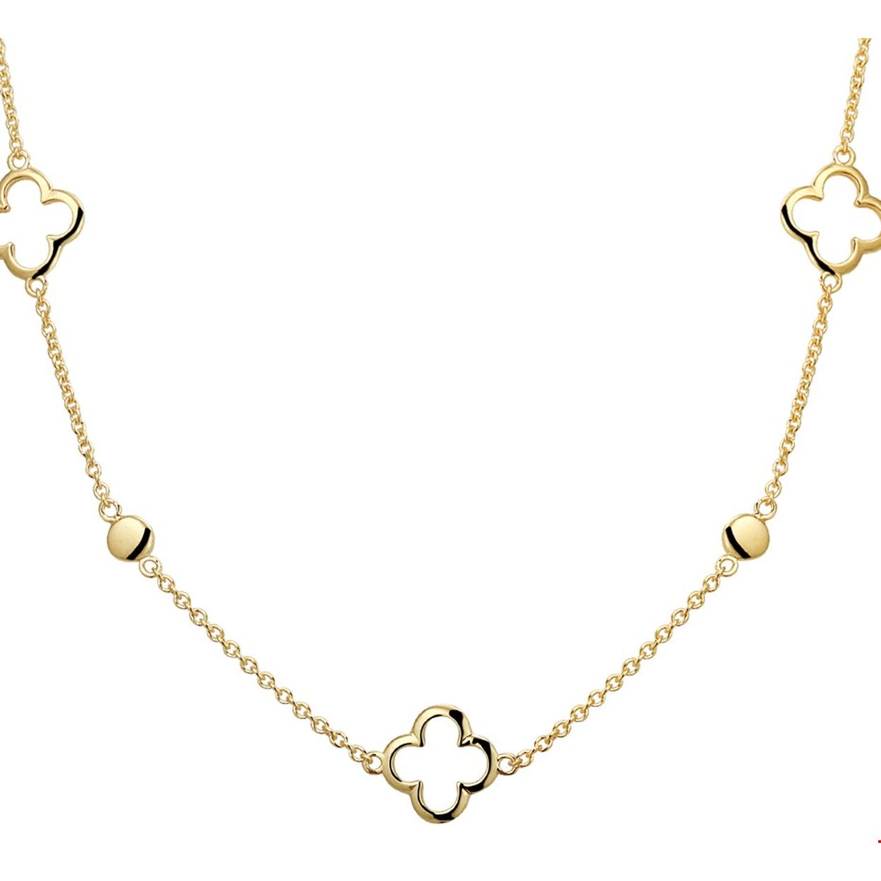 Beschrijving: Trendy geelgouden anker collier met draaglengtes van 42 en 45cm uitgevoerd met een bloem hanger van 10x10mm. Het collier met hanger is te combineren met bijpassende sieraden uit onze collectie.
Verpakt per: 1
Doelgroep: dames
Breedte: 10 mm
Kortste lengte: 42 mm
Langste lengte: 45 mm