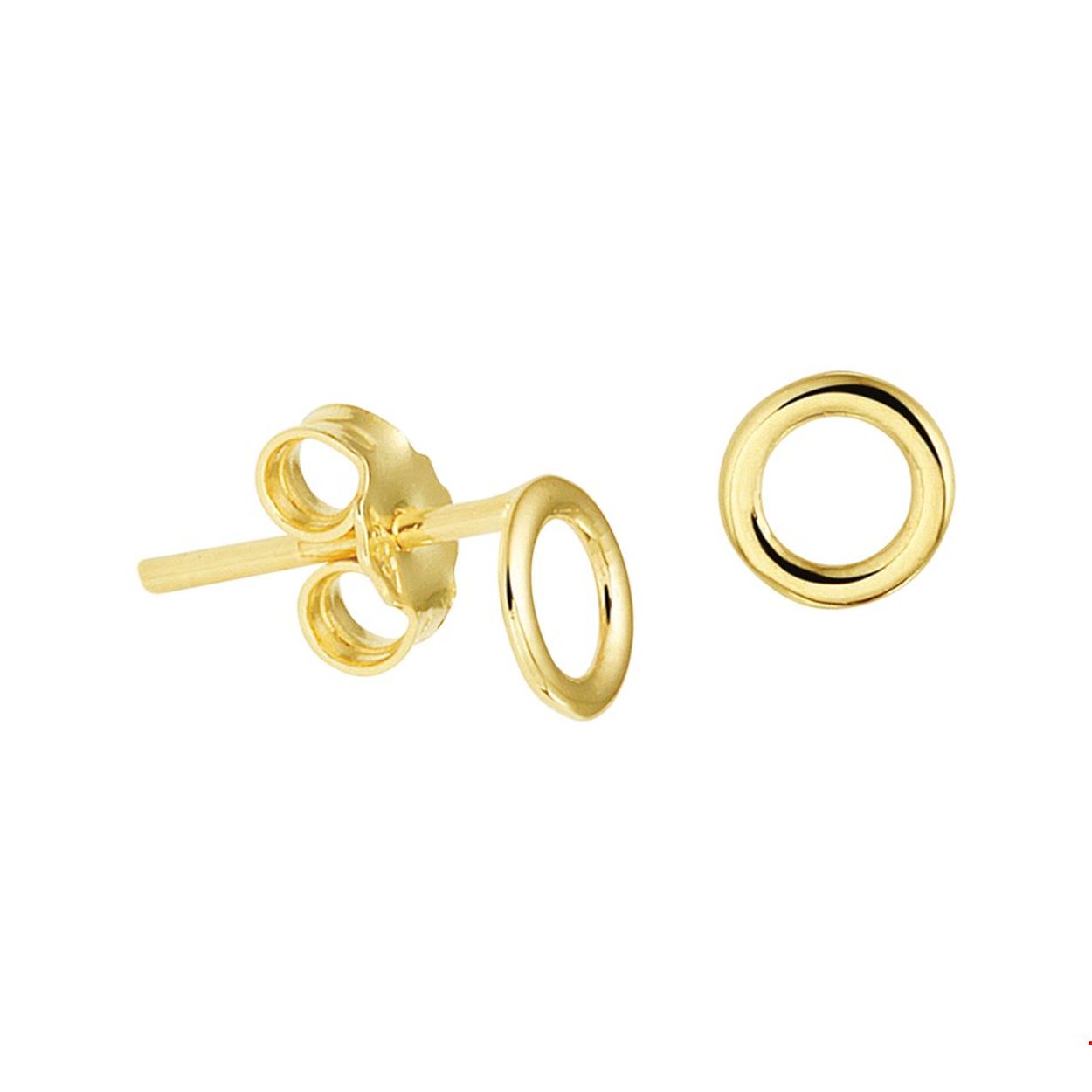 Beschrijving: Moderne geelgouden oorknoppen met een poli afgewerkt open rondje van 6mm uitgevoerd met een stevige poussette sluiting. Tip: Door het design zijn deze oorknoppen perfect te combineren met andere sieraden uit onze collectie of je eigen stash! Zo creeer je elke keer weer een nieuwe look!.
Verpakt per: 1
Doelgroep: dames