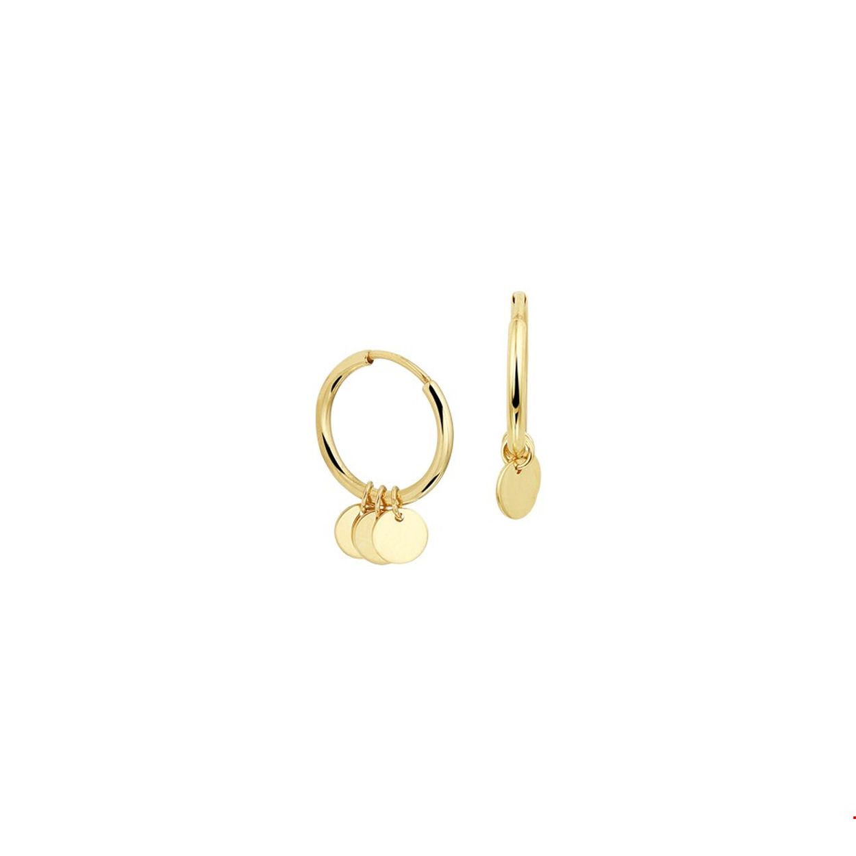 Beschrijving: Stijlvolle geelgouden creolen met een diameter van 14mm. Uitgevoerd met 3 poli afgewerkte rondjes van 5mm. Deze creolen voegen een subtiele hoeveelheid glamour toe aan iedere outfit. Tip: Leuk om kado te geven! Zie je ze al stralen?
Verpakt per: 1
Doelgroep: dames
Breedte: 1.5 mm