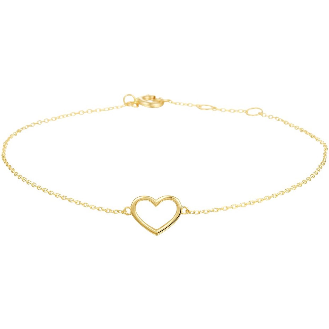 Beschrijving: Dit fijne geelgouden armbandje met een open hartje geeft je outfit een vriendelijke touch. De armband heeft draaglengtes van 16 17 en 18cm. Tip: Combineer de armband met bijpassende hartjes sieraden uit onze collectie voor een romantische uitstraling!
Verpakt per: 1
Doelgroep: dames
Breedte: 8 mm
Kortste lengte: 16 mm
Langste lengte: 18 mm
Hoogte: 6.5 mm