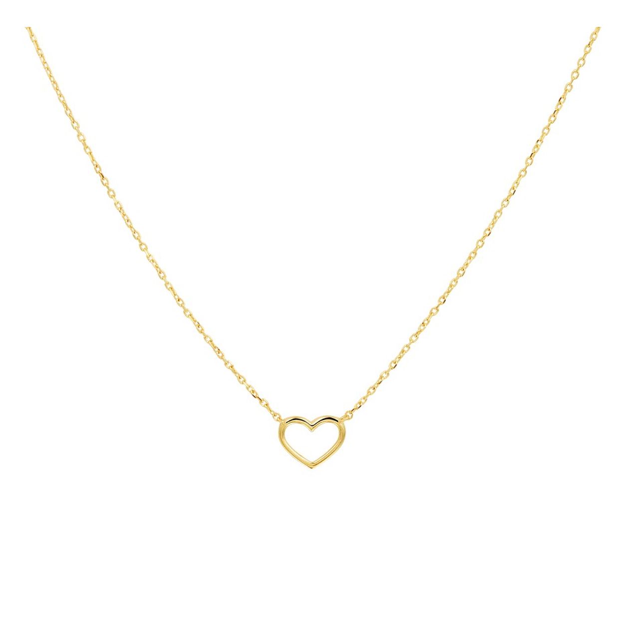 Dit fijne geelgouden collier met een open hartje geeft je outfit een vriendelijke touch. Het collier heeft draaglengtes van 40 42 en 44cm. Tip: Combineer dit collier met bijpassende hartjes sieraden uit onze collectie voor een romantische uitstraling!
Doelgroep: dames
Breedte: 8 mm
Kortste lengte: 40 cm
Langste lengte: 44 cm
Hoogte: 6.5 mm