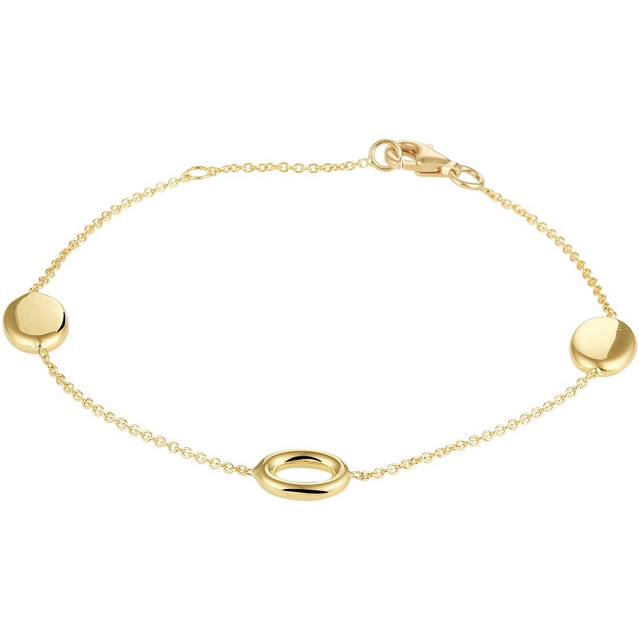 Gouden armband 14 kt. geel goud 17-19 cm