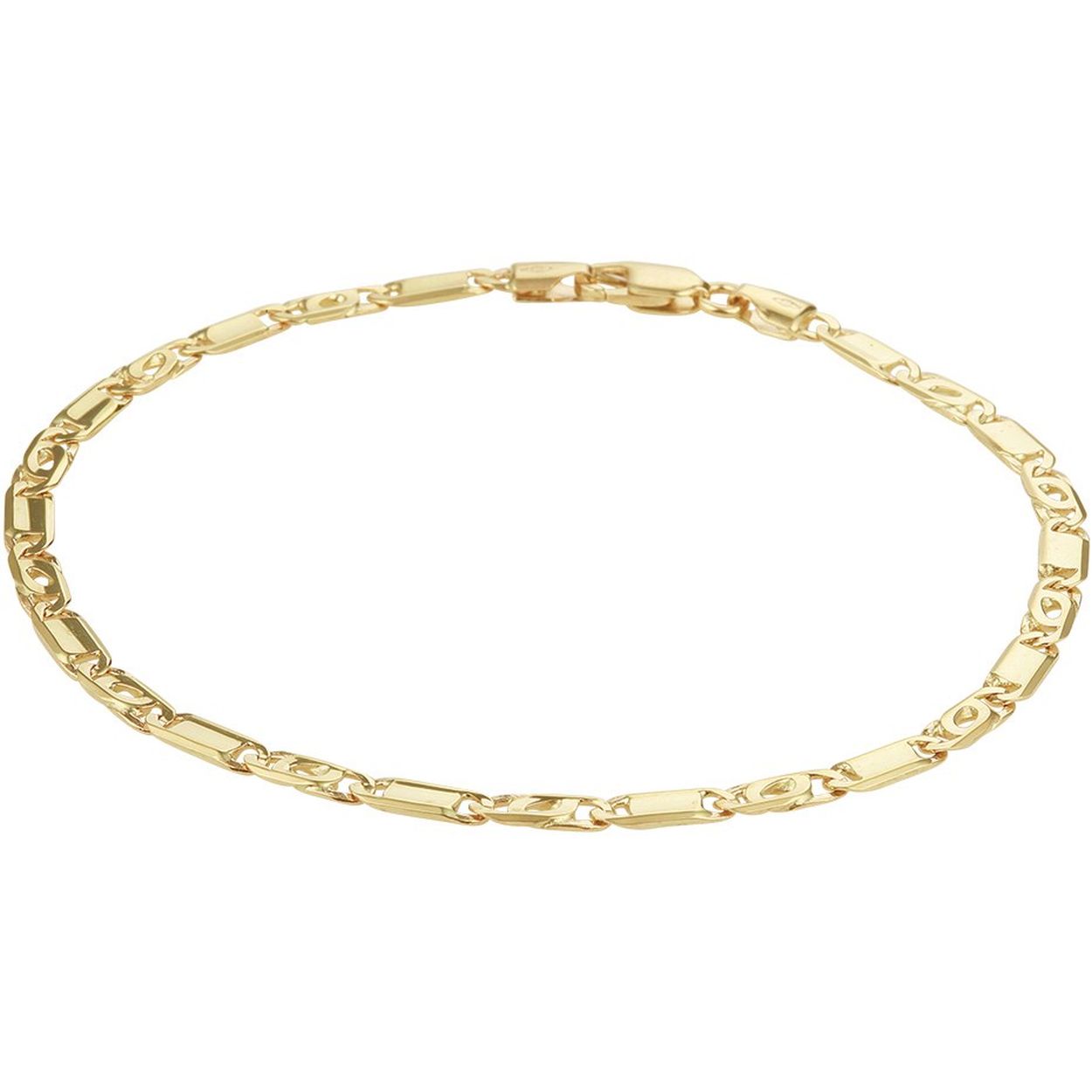 Geelgouden armband met een valkenoog schakel. De armband heeft een een karabijn sluiting. De schakelbreedte is 3.3mm.

Referentienummer: THOJ0635