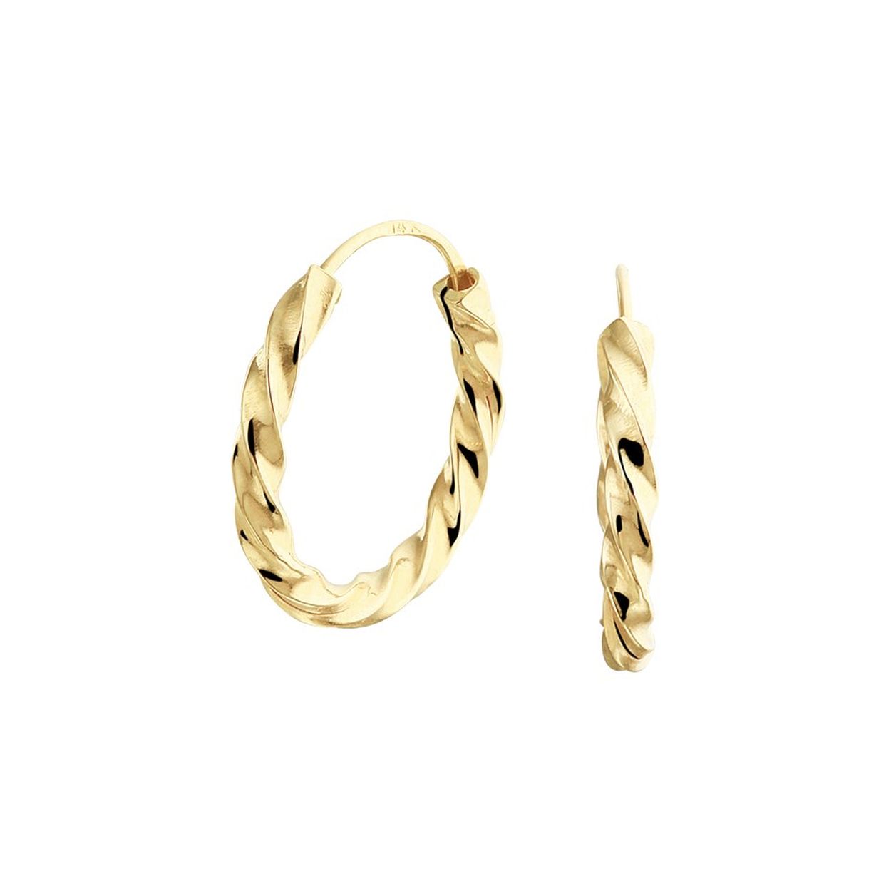 Beschrijving: Klassieke geelgouden creolen met een afmeting van 15x2mm uitgevoerd met een gedraaide buis. Door de eenvoud en het verfijnde ontwerp kunnen deze creolen perfect worden gedragen met andere sieraden.
Uniekenummer serie: 42495
Verpakt per: 1
Doelgroep: dames
Breedte: 2 mm