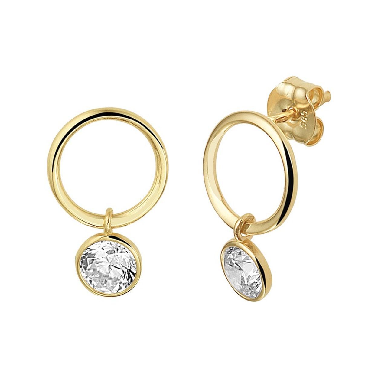 Beschrijving: Stijlvolle geelgouden oorhangers uitgevoerd met een poli afgewerkt open rondje en een schitterende zirkonia in een zetkast van 4.5mm. Tip: Combineer de oorhangers met zirkonia sieraden uit onze collectie en maak zo een mooie set!
Verpakt per: 1
Doelgroep: dames
Breedte: 8.5 mm
Hoogte: 13 mm
Zetting: solitaire (kastzetting)