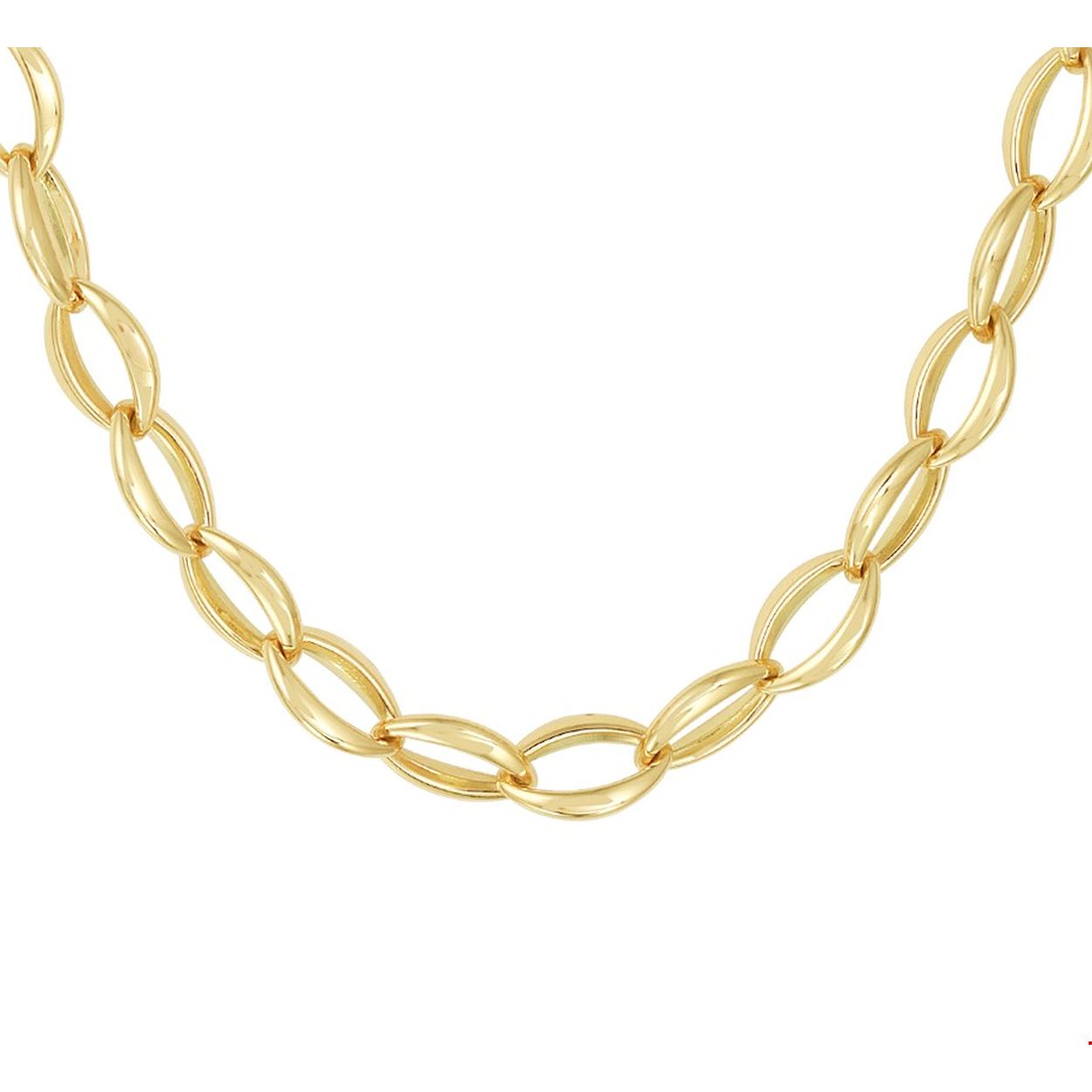 Geelgouden anker collier met een draaglengte van 45cm en een schakelbreedte van 8.8mm. Het collier heeft een poli afwerking en is uitgevoerd met een stevige karabijn sluiting.
