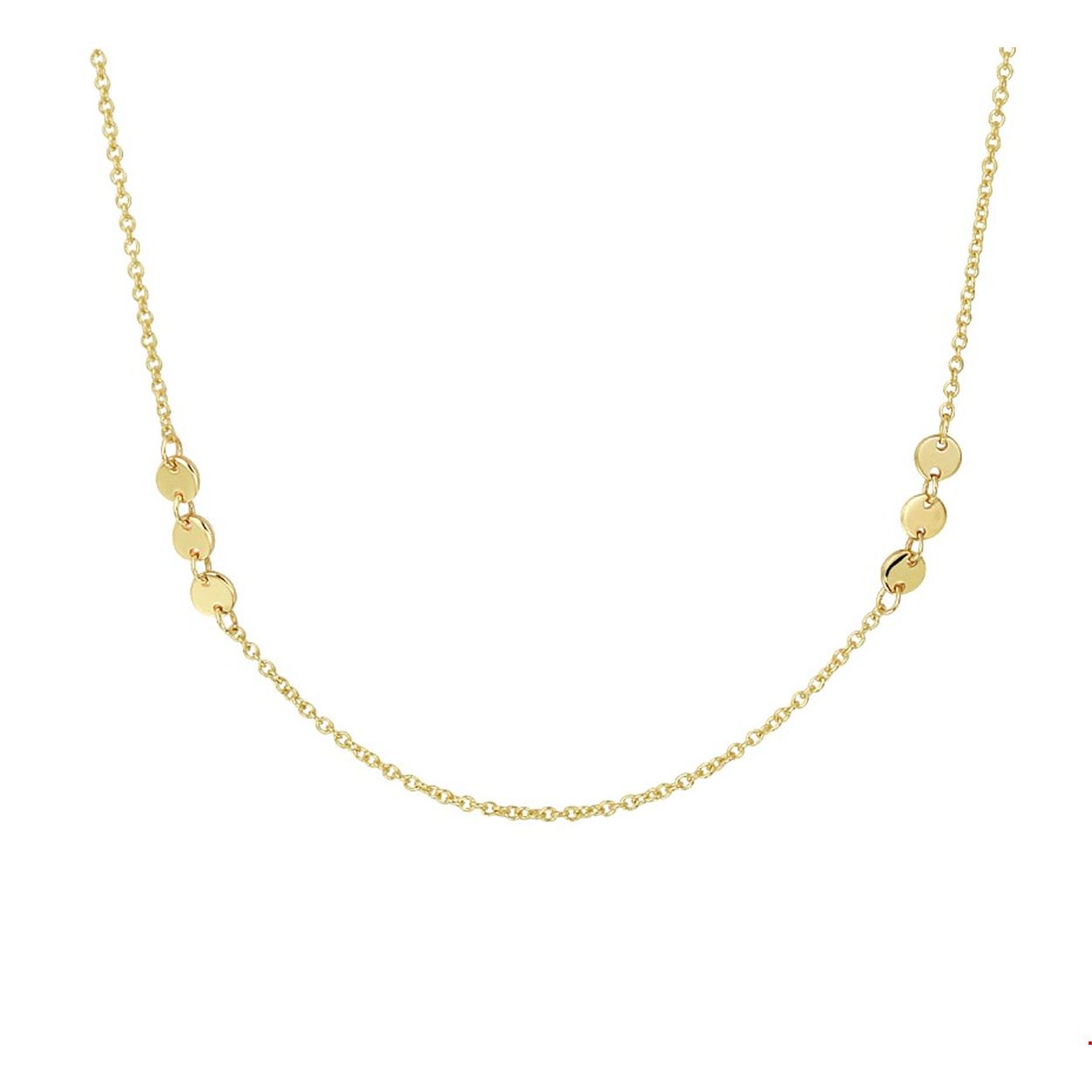 14k Geelgouden 1mm anker collier met draaglengtes van 41, 43 en 45cm uitgevoerd met poli afgewerkte rondjes van 3mm. Het collier heeft een stevige karabijn sluiting en is goed te combineren met bijpassende rondjes sieraden uit onze collectie.