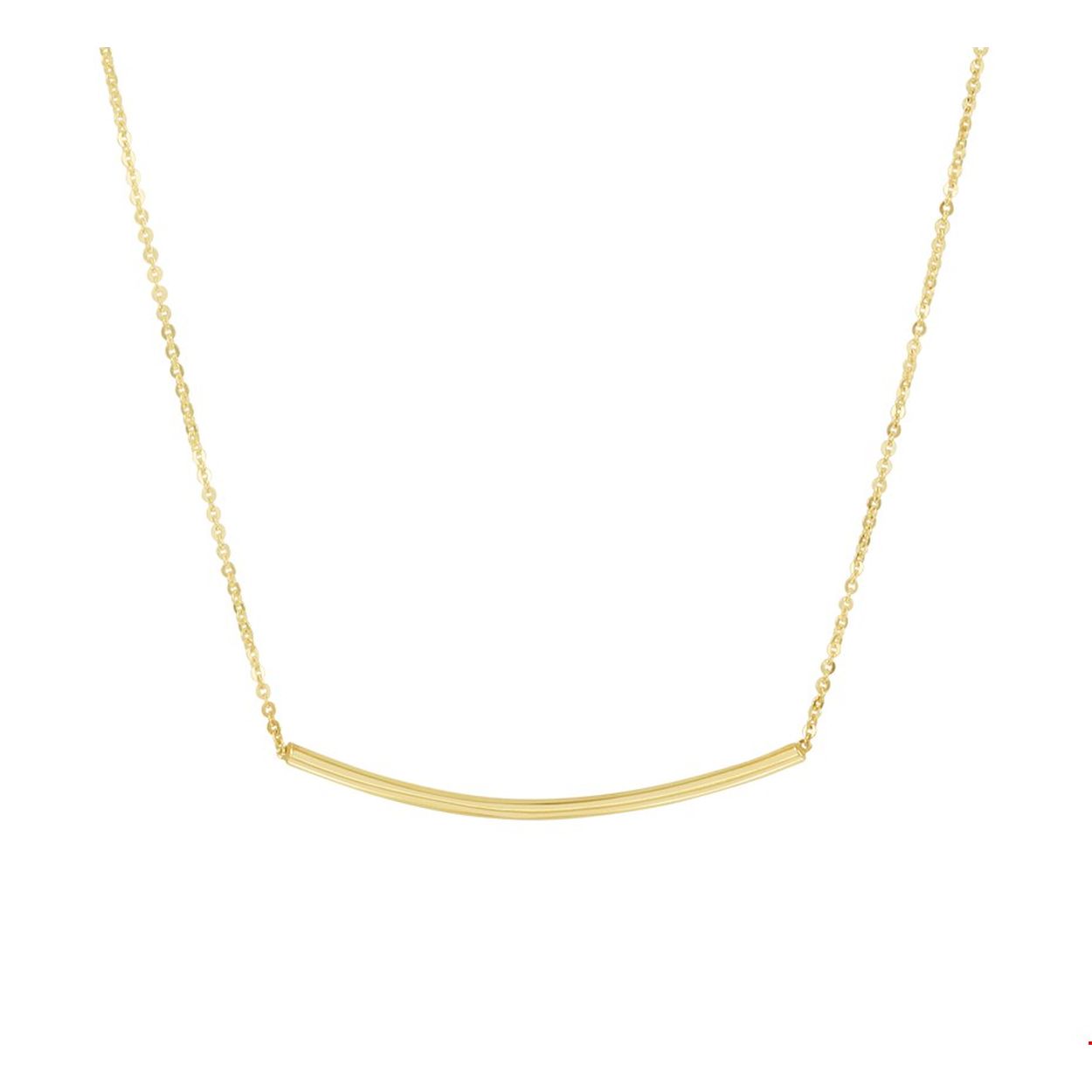 Beschrijving: 14k Geelgouden anker collier uitgevoerd met een poli afgewerkt balkje. Het collier heeft draaglengtes van 42 en 45cm.