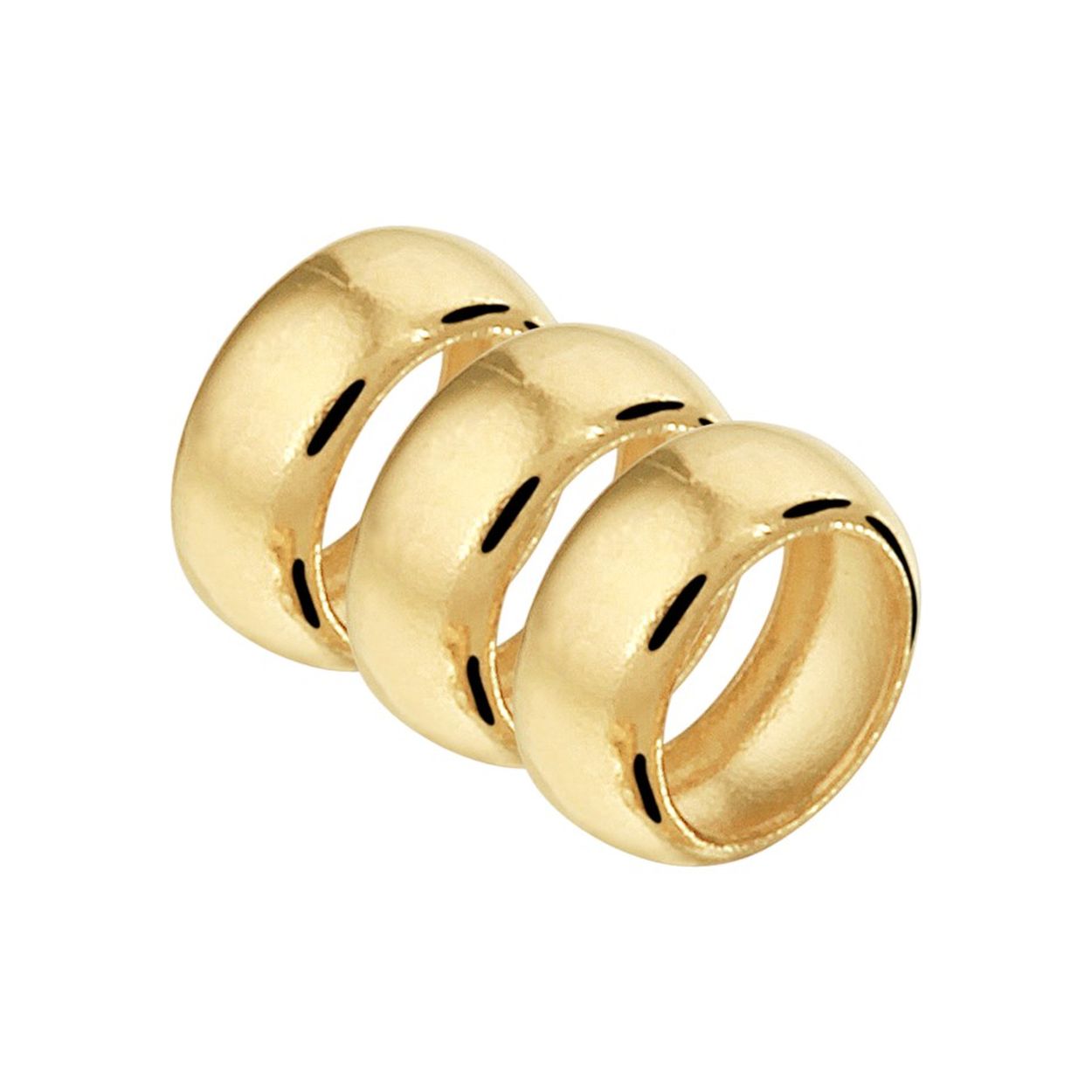 14k Geelgouden ring hangertjes. De 3 ringetjes hebben een diameter van 4.5mm.