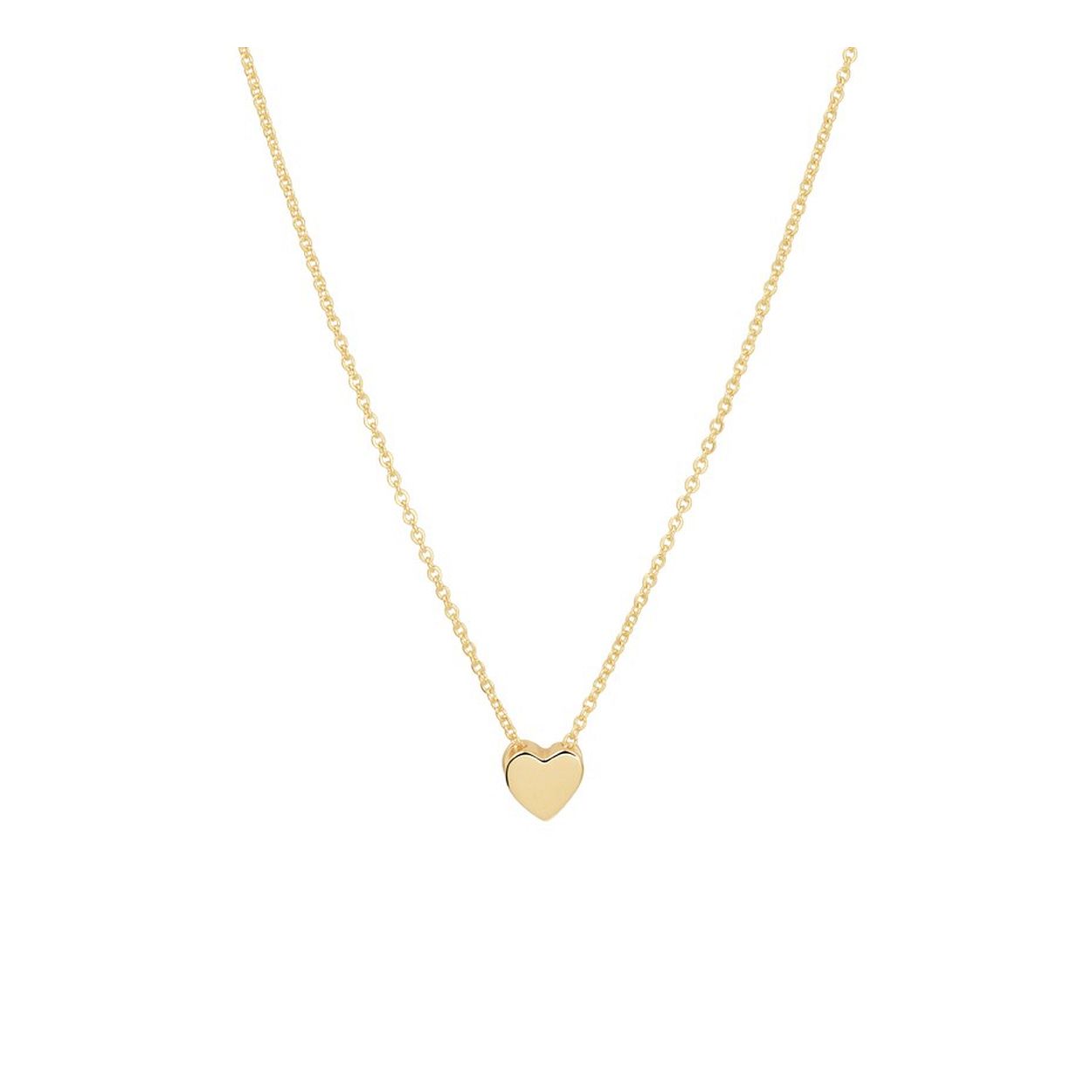 14k Geelgouden collier uitgevoerd met een hartje. Het collier heeft draaglengtes van 41, 43 en 45cm. Het hartje heeft een afmeting van 5x5.5mm.