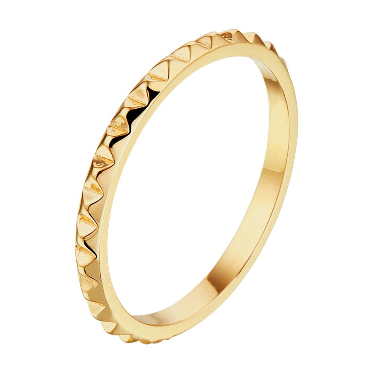 14k Geelgouden aanschuifring. De ring heeft een breedte van 2mm.