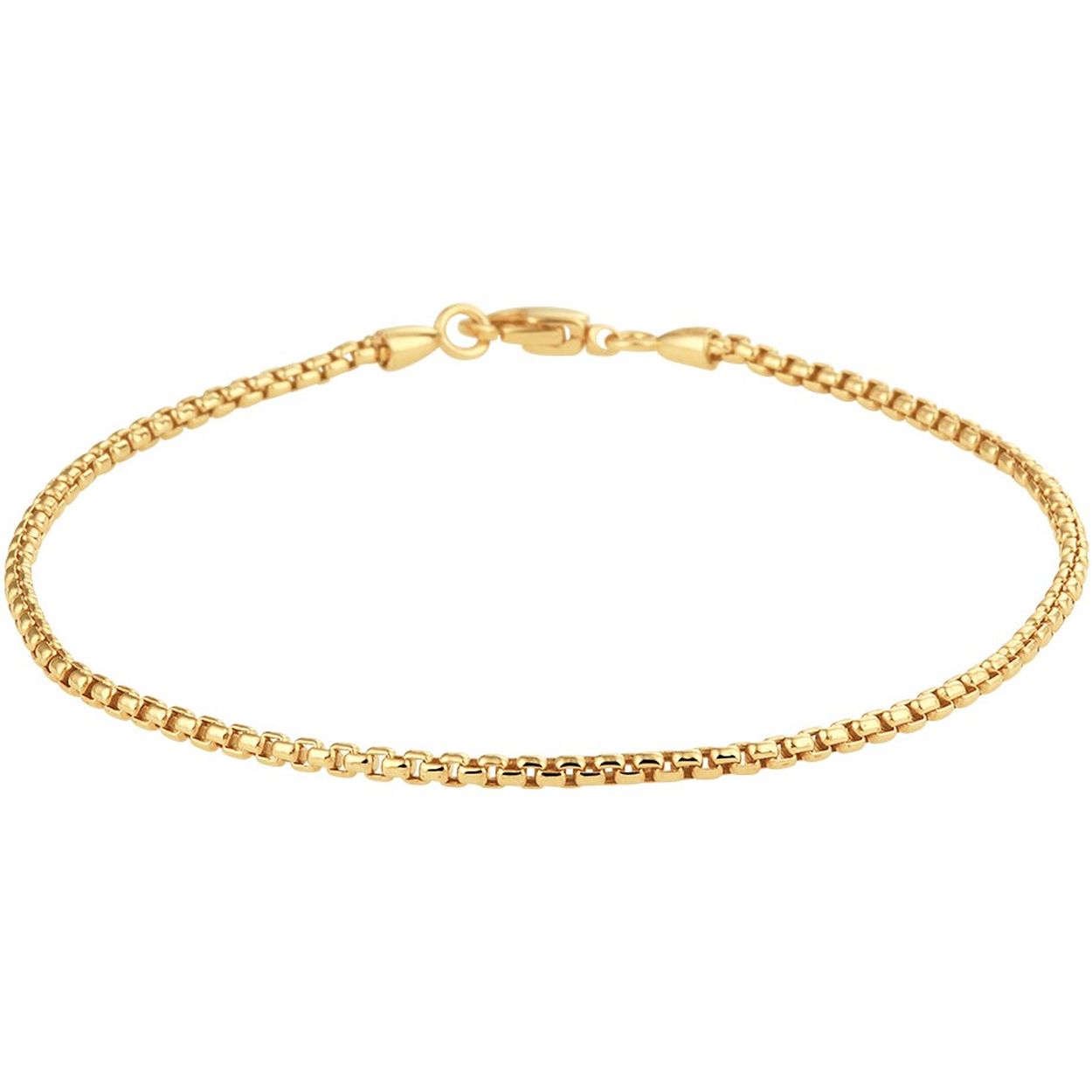 14k Geelgouden armband uitgevoerd met een venetiaanse schakel met een breedte van 1.7mm. De armband heeft een draaglengte van 18cm en een stevige karabijn sluiting.