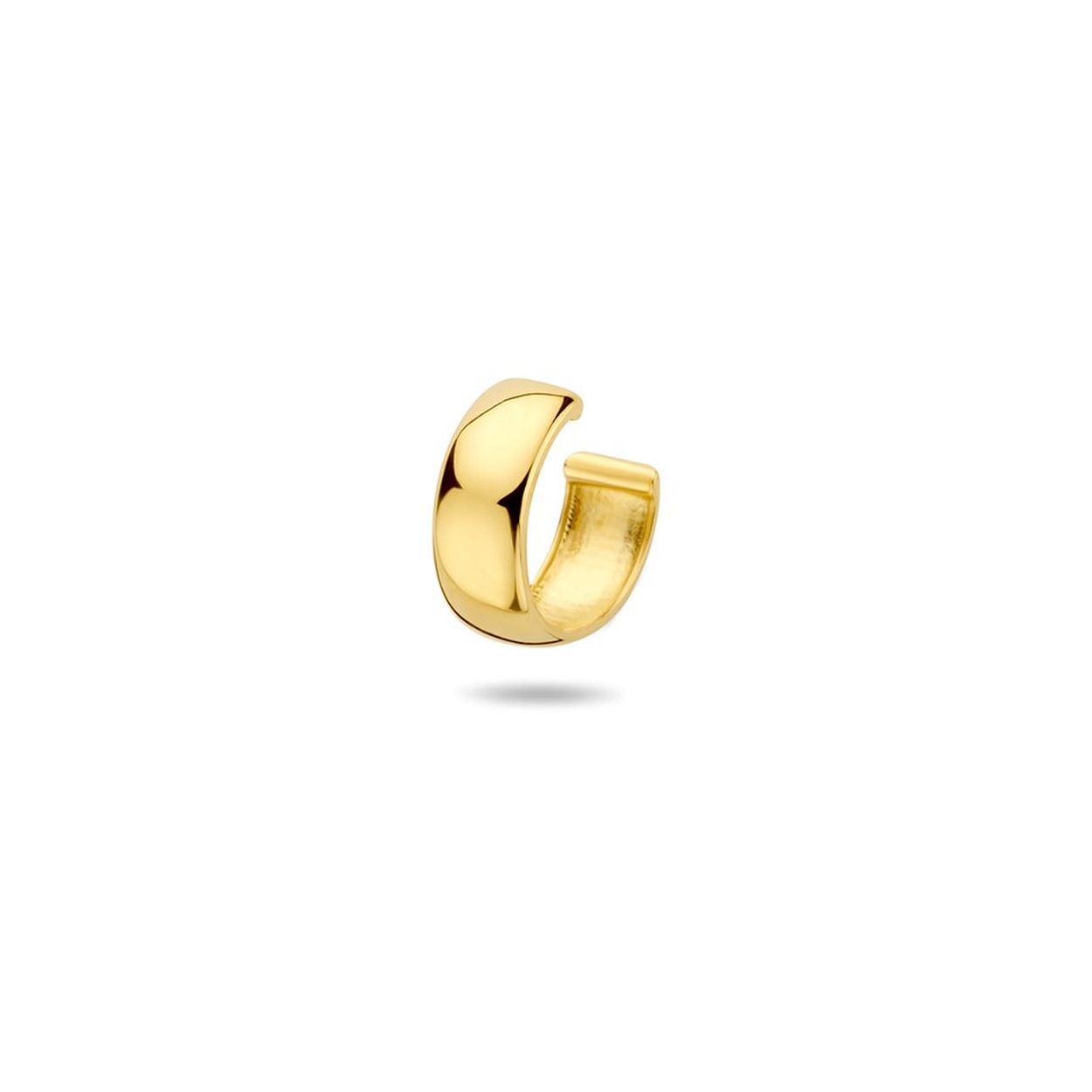 14k Geelgouden earcuff. De earcuff heeft een afmeting van 11.5x4.5mm en wordt per stuk verkocht.