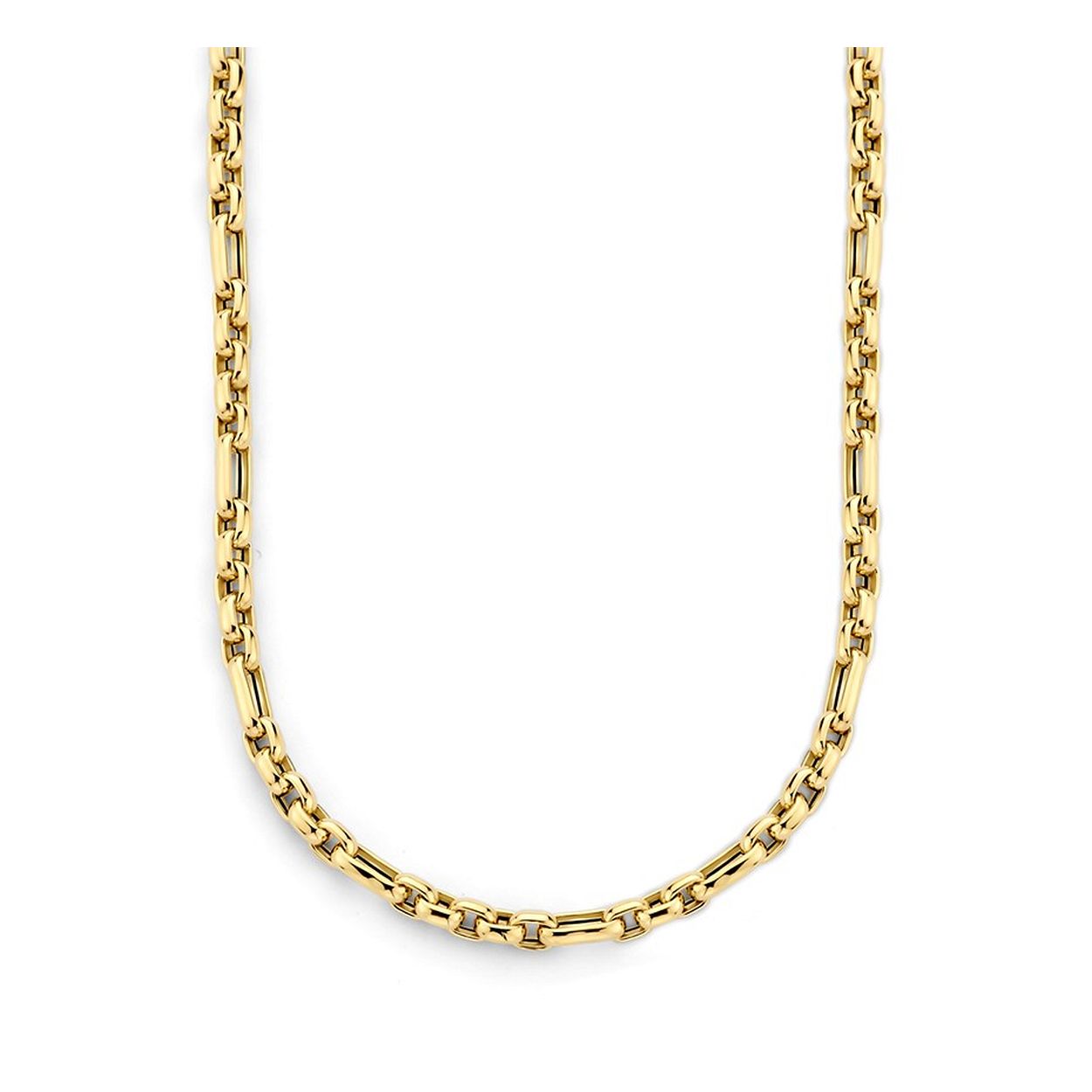 14k Geelgouden anker collier met een schakelbreedte van 4.8mm. Het collier heeft een draaglengte van 45cm en een stevige karabijn sluiting.