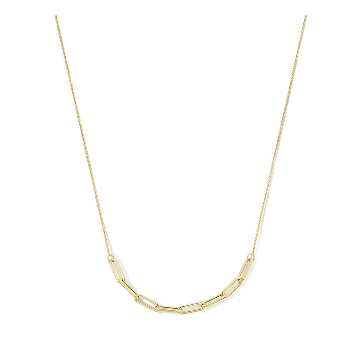 14k Geelgouden anker collier met een schakelbreedte van 3mm. Het collier heeft draaglengtes van 40 en 42cm.