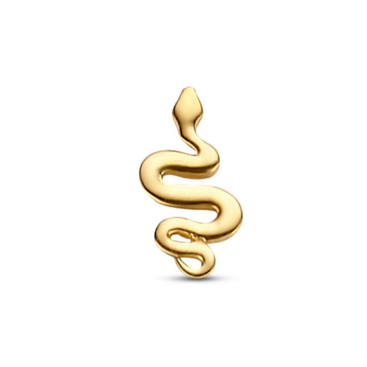 14k Geelgouden hanger met een slang voorstelling.