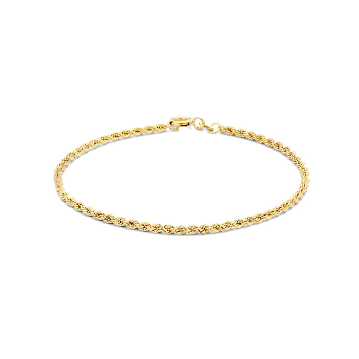 Geel Goud Armband 18cm Koord 2,0mm