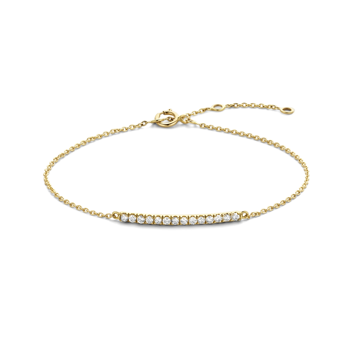 14.kt gd brilj armbandje Q083 0.191 ct H-SI 