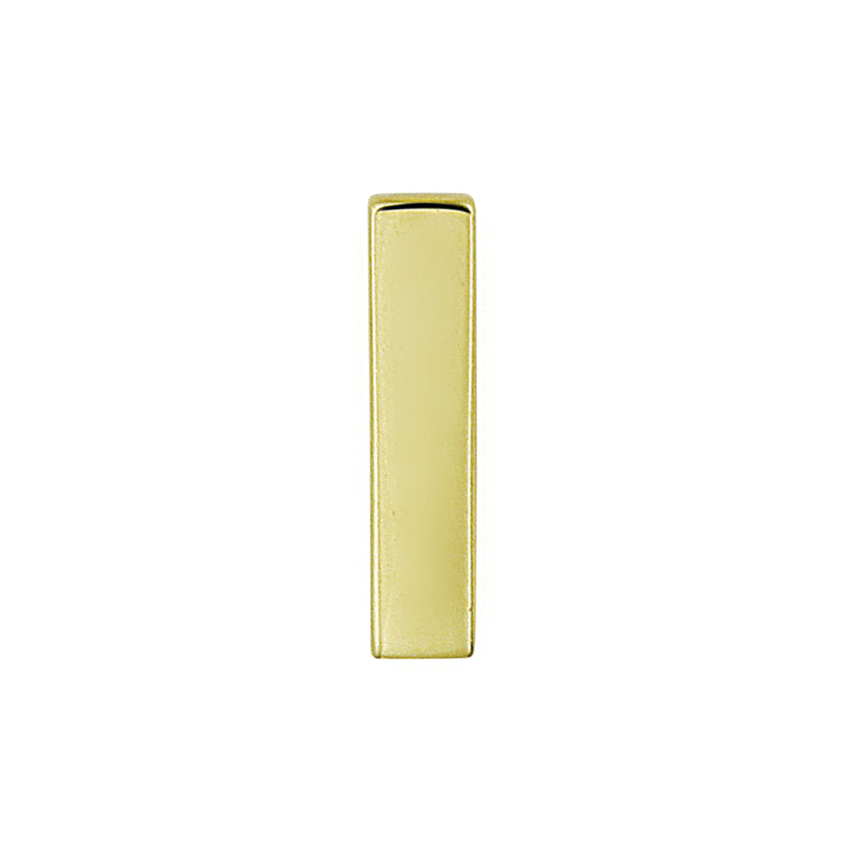 14k Geelgouden oorknop in de vorm van een balkje. Het balkje heeft een afmeting van 8.5x2.0mm. Deze oorsieraden worden per stuk verkocht ipv per paar.