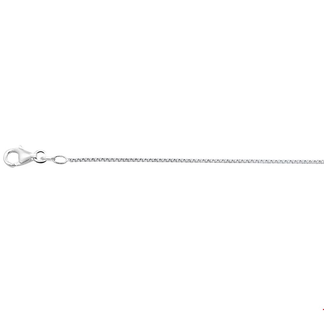 Al in het bezit van een mooie hanger? Dan is dit fijne collier de perfecte aanvulling. Witgouden collier met venetiaanse schakel. 
Doelgroep: unisex
Breedte: 1 mm
Langste lengte: 45 cm